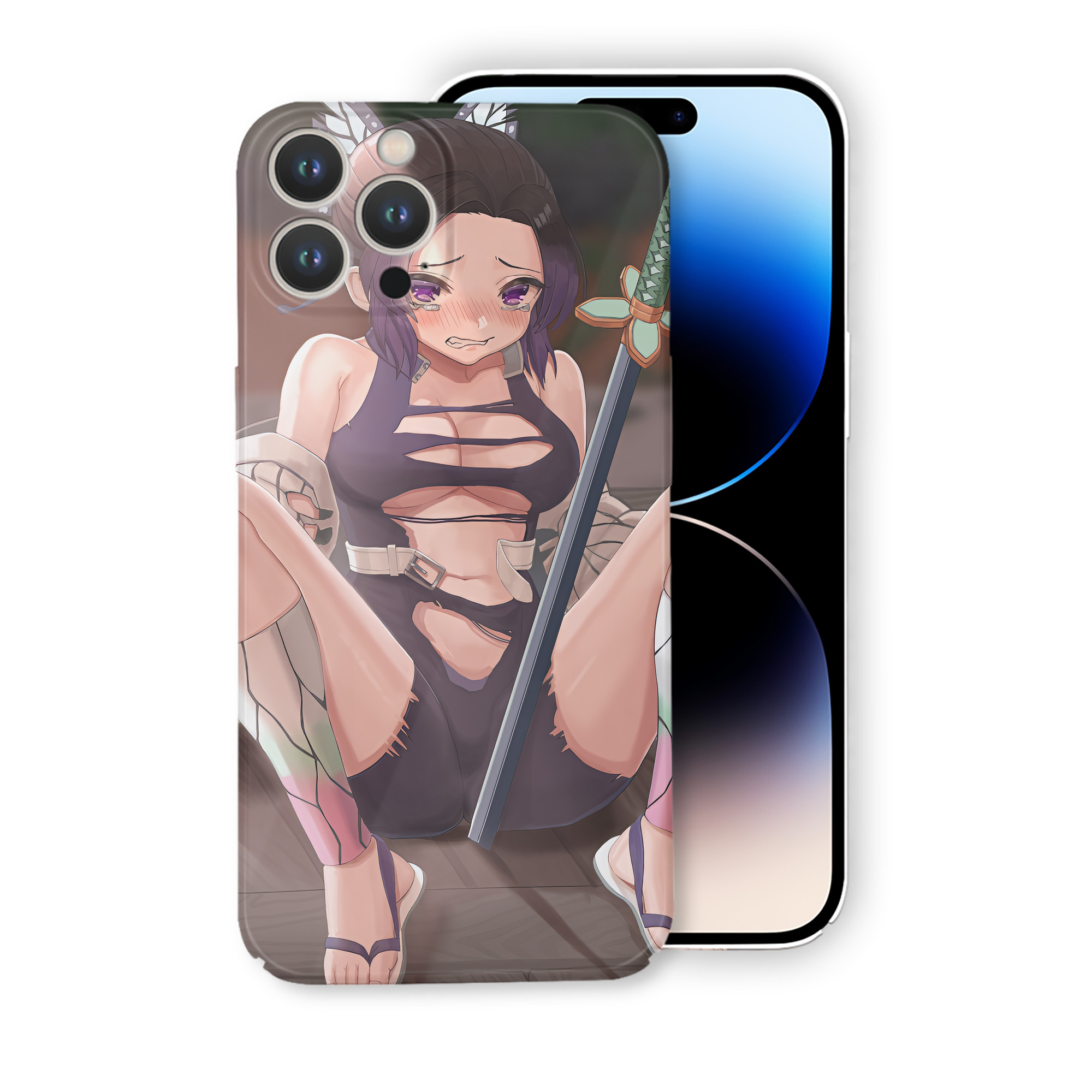 （画像用） 鬼滅の刃（きめつのやいば）蟲柱-胡蝶 しのぶ／こちょう しのぶ Kochou Shinobu 【iPhone 14シリーズ対応】ハードケース